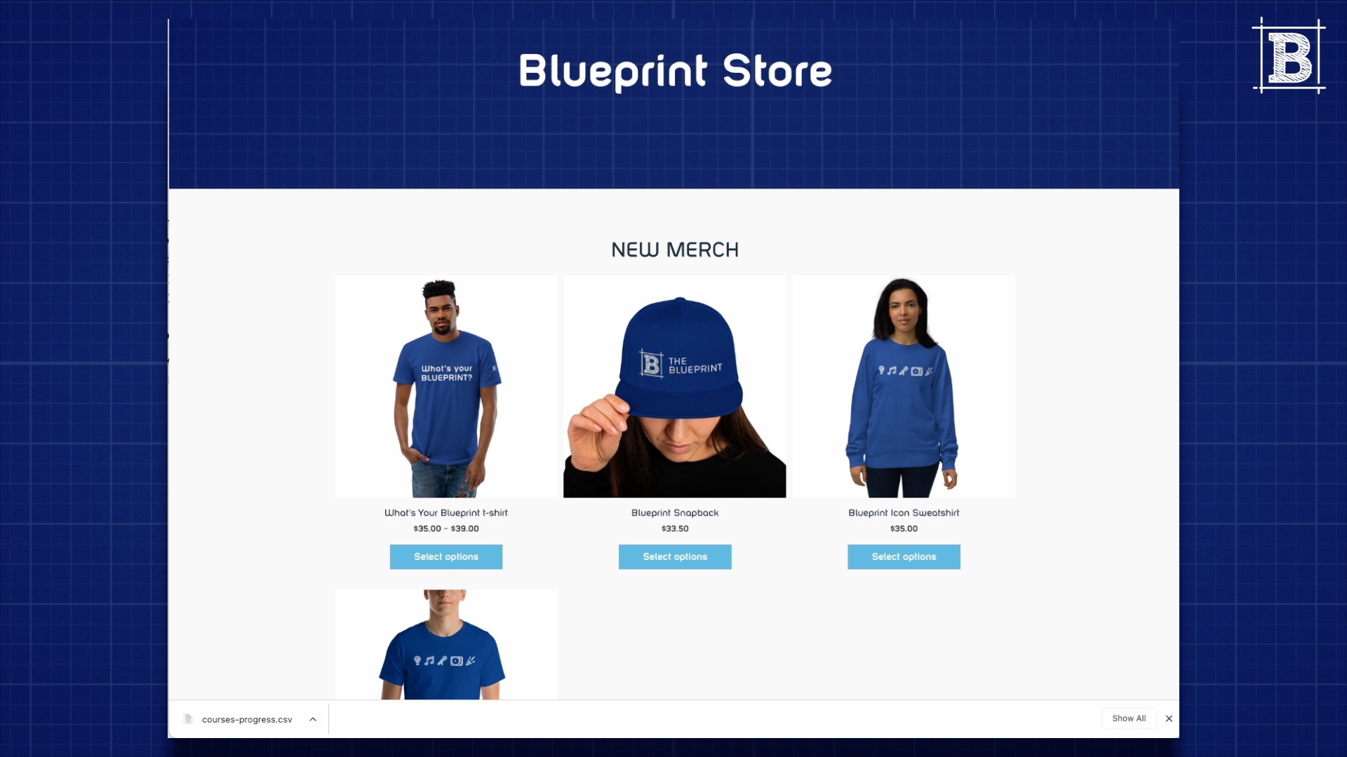 Get Blueprint Merch